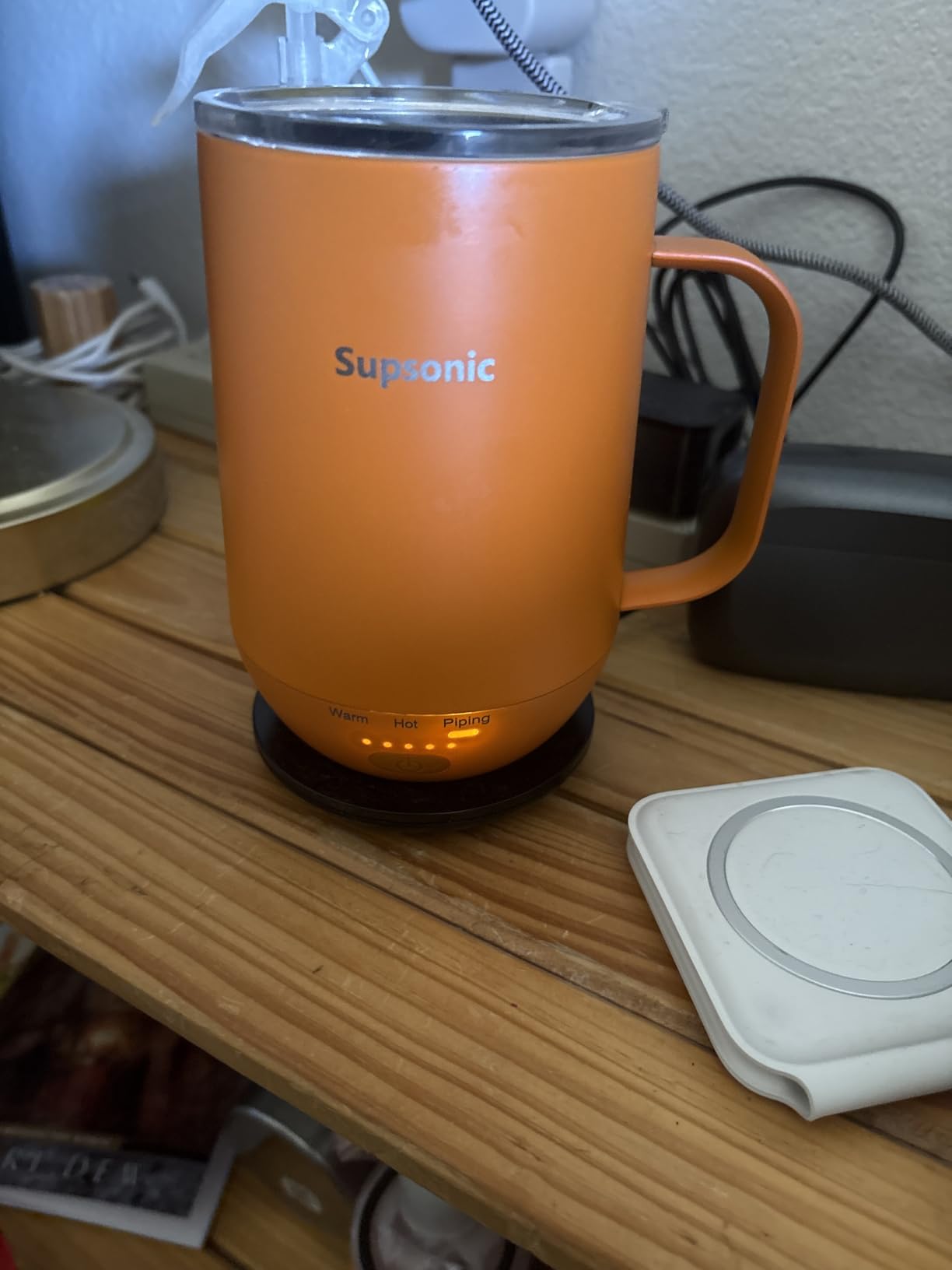 Supsonic - 16oz Self Heating Coffee Mug, Smart Heated Coffee Mug Faster Direct-Contact Heating Up to 149°F, Coffee Mug Warmer Set with Auto Shut-Off - Gifts for Men Women | S2 customer photo 2