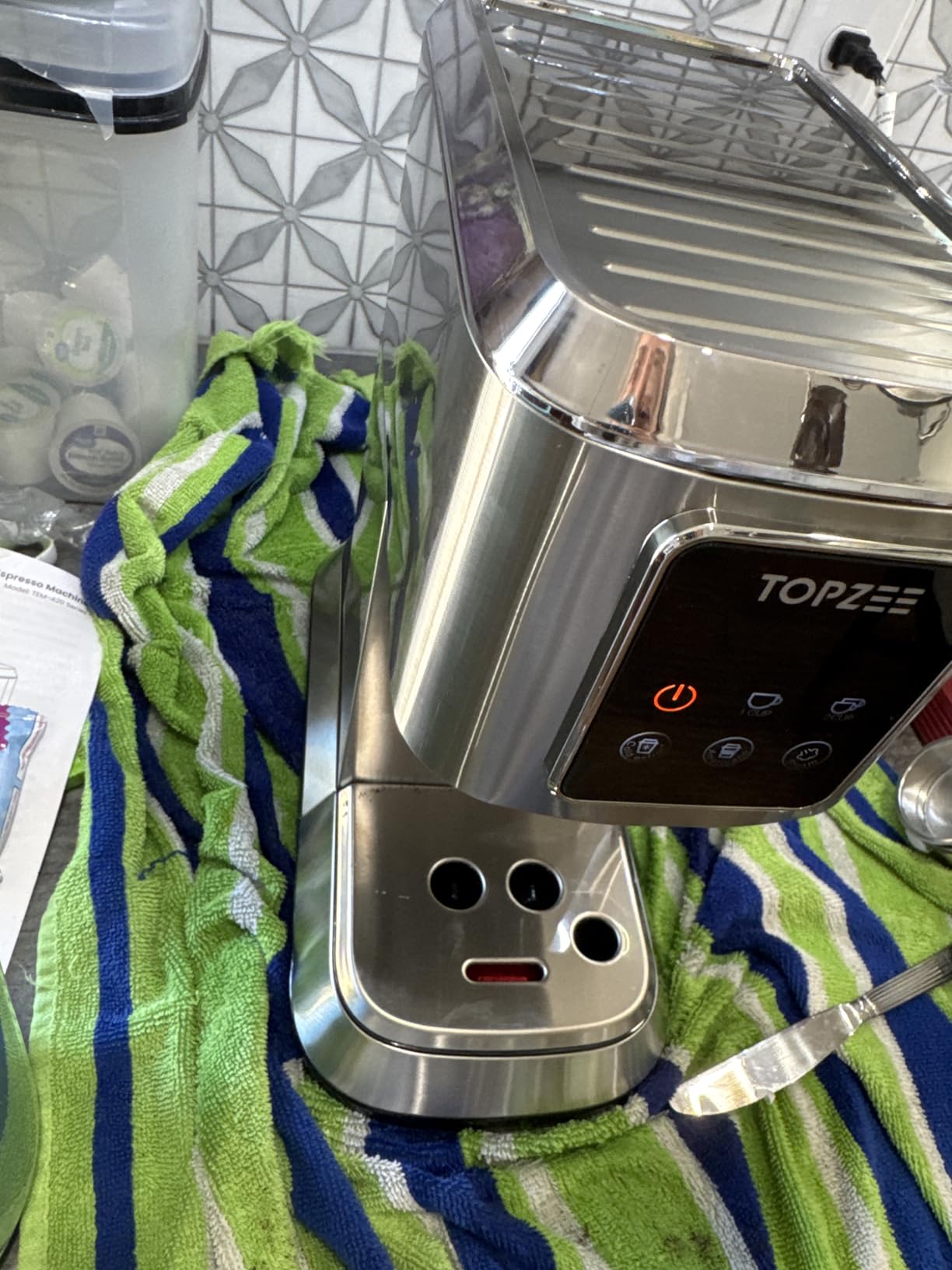 TOPZEE Espresso Machine 20 Bar, Compact Coffee Maker with Milk Frother & Cold Brew Function, 52oz Removable Water Tank, Stainless Steel Cappuccino, Latte Maker customer photo 1