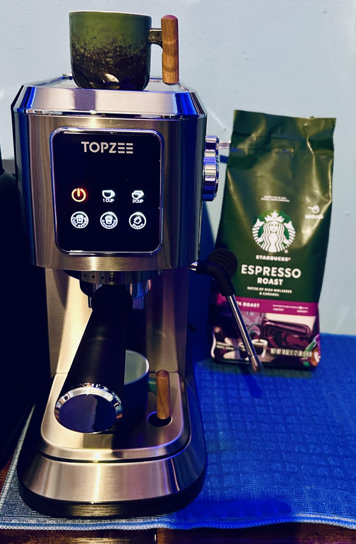 TOPZEE Espresso Machine 20 Bar, Compact Coffee Maker with Milk Frother & Cold Brew Function, 52oz Removable Water Tank, Stainless Steel Cappuccino, Latte Maker customer photo 2
