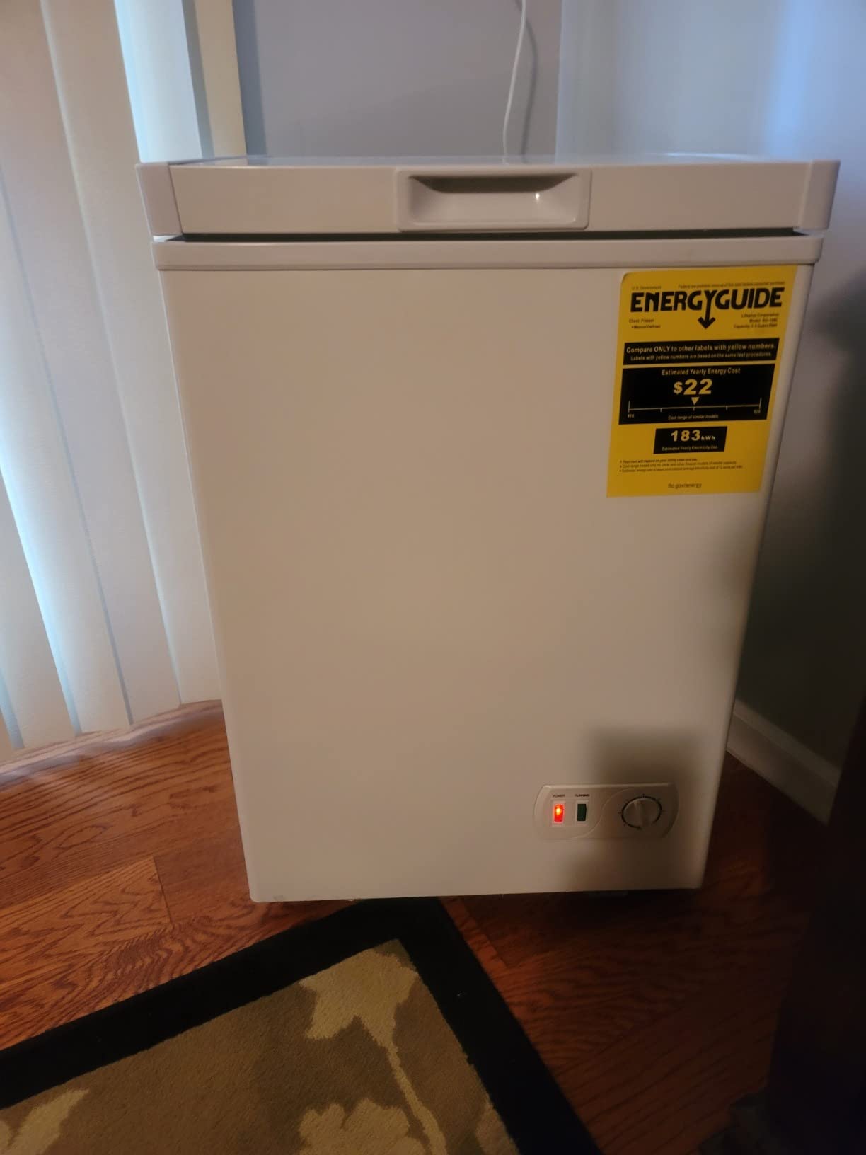 Lifeplus Chest Freezer, 3.5 Cubic Feet Small Deep Freezer Compact Top Open Door with Removable Basket, 7 Temperature Control Energy Saving Super Quiet for Kitchen Office Apartment Garage, Grey customer photo 1