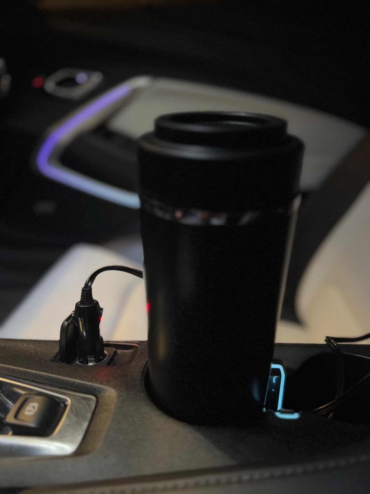 Car Electric Kettle 12V/24V Dual Voltage, Portable Travel Electric Kettle for Road Trips, Mini Small Water Boiler with 4 Temp Control, 316 Stainless Steel,16oz(Beige) customer photo 2