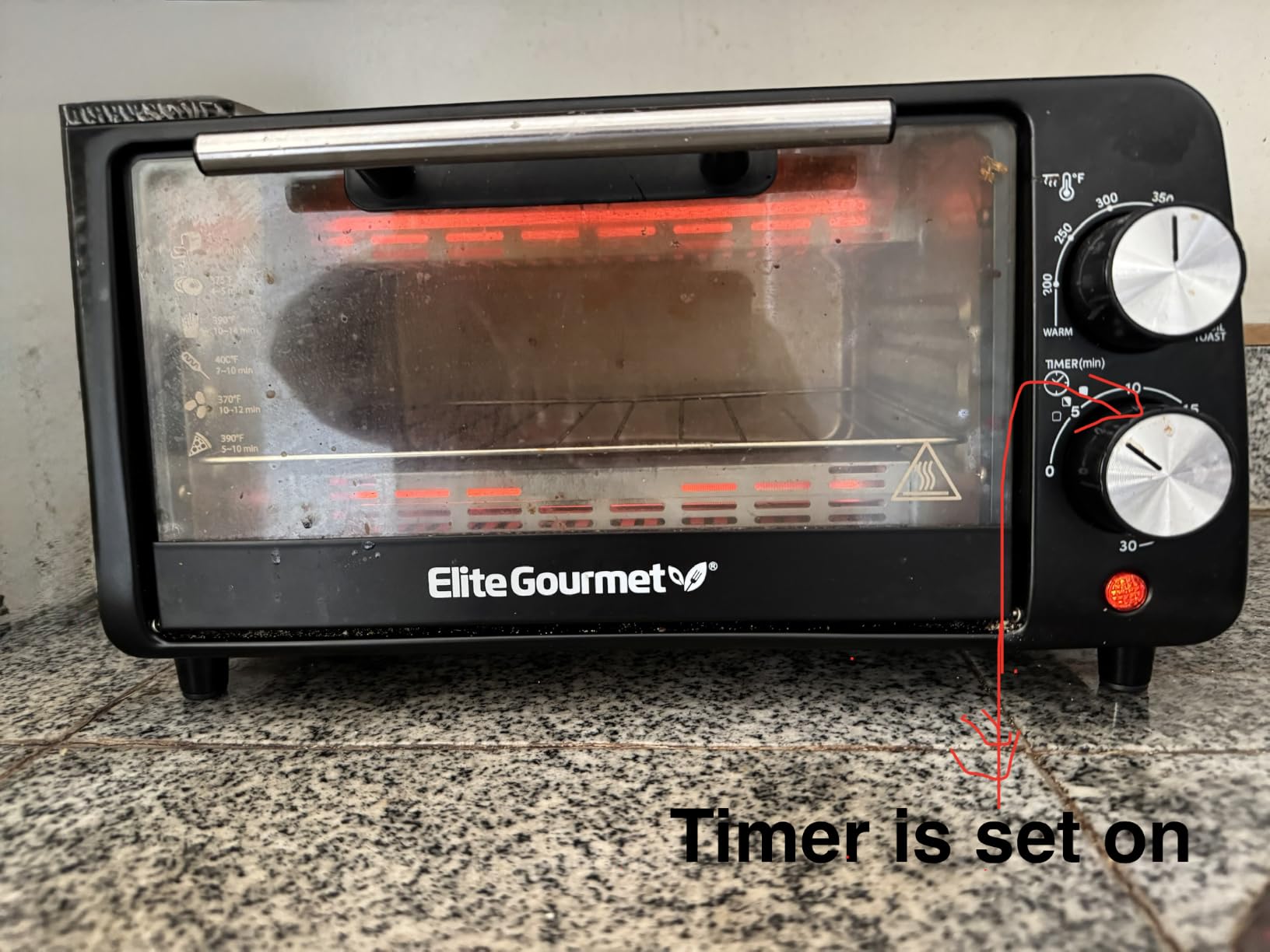 Elite Gourmet ETO449X Toaster Oven, 9.5Qt/4-Slice, 800W Quartz, Black customer photo 2