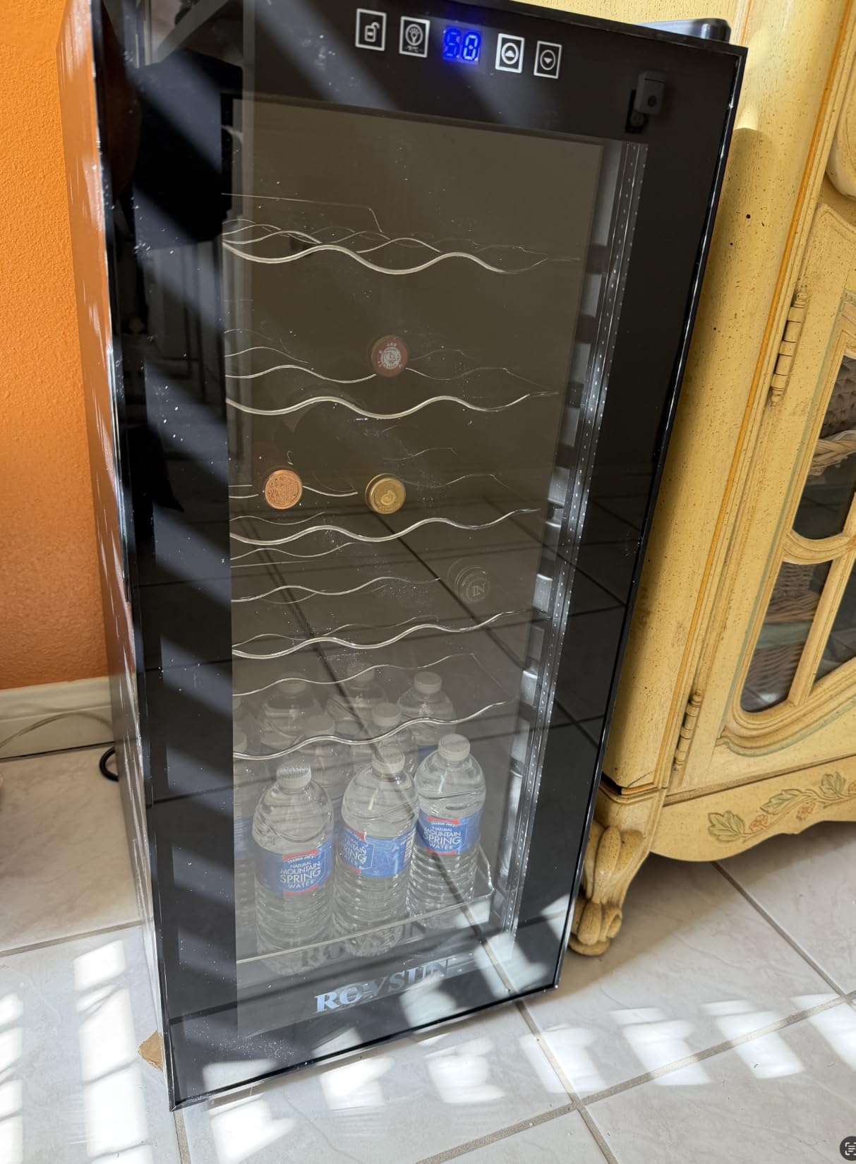 ROVSUN 24'' Wine Cooler Refrigerator, 171 Bottles Wine Fridge with Professional Temperature Control System, Large Capacity Built-in Wine Cellar with Touch Panel Control for Wine Enthusiast, Restaurant customer photo 1