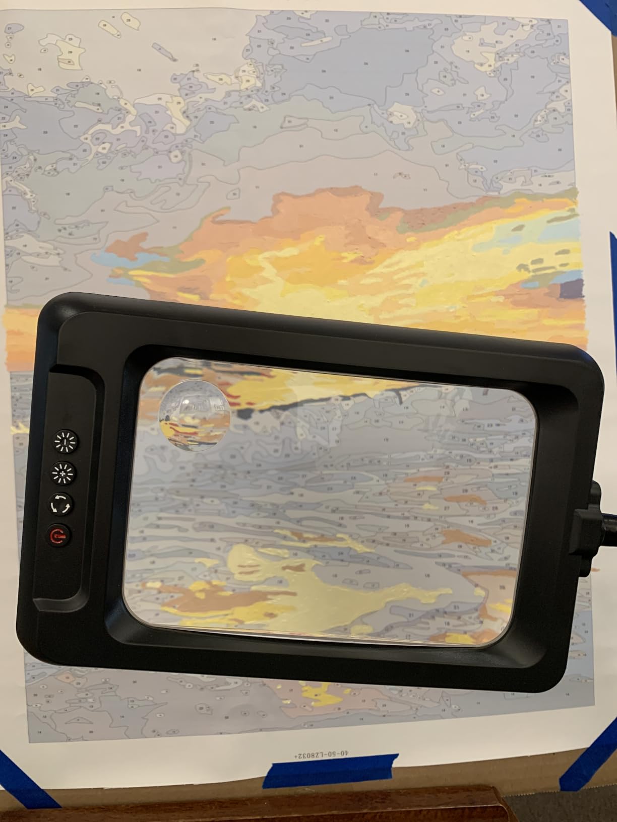 MoKo 10X Floor Magnifying Glass with Light and Stand, 7-Inch Lens customer photo 2