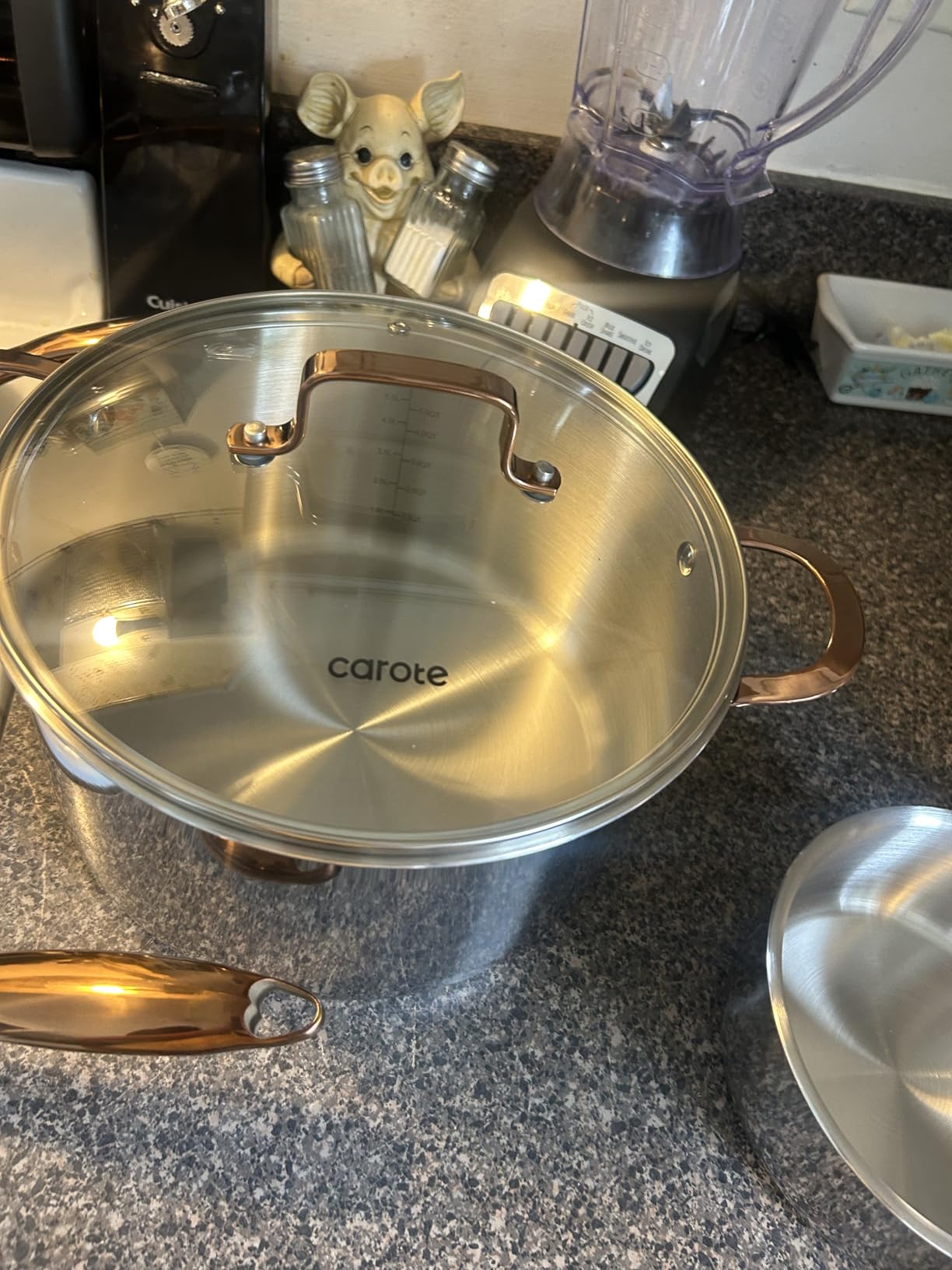CAROTE 30 PCS Tri-Ply Stainless Steel Cookware Set, Pots and Pans Set, Non Toxic Induction Kitchen Cooking Sets, Cookware Collection, Silver customer photo 2