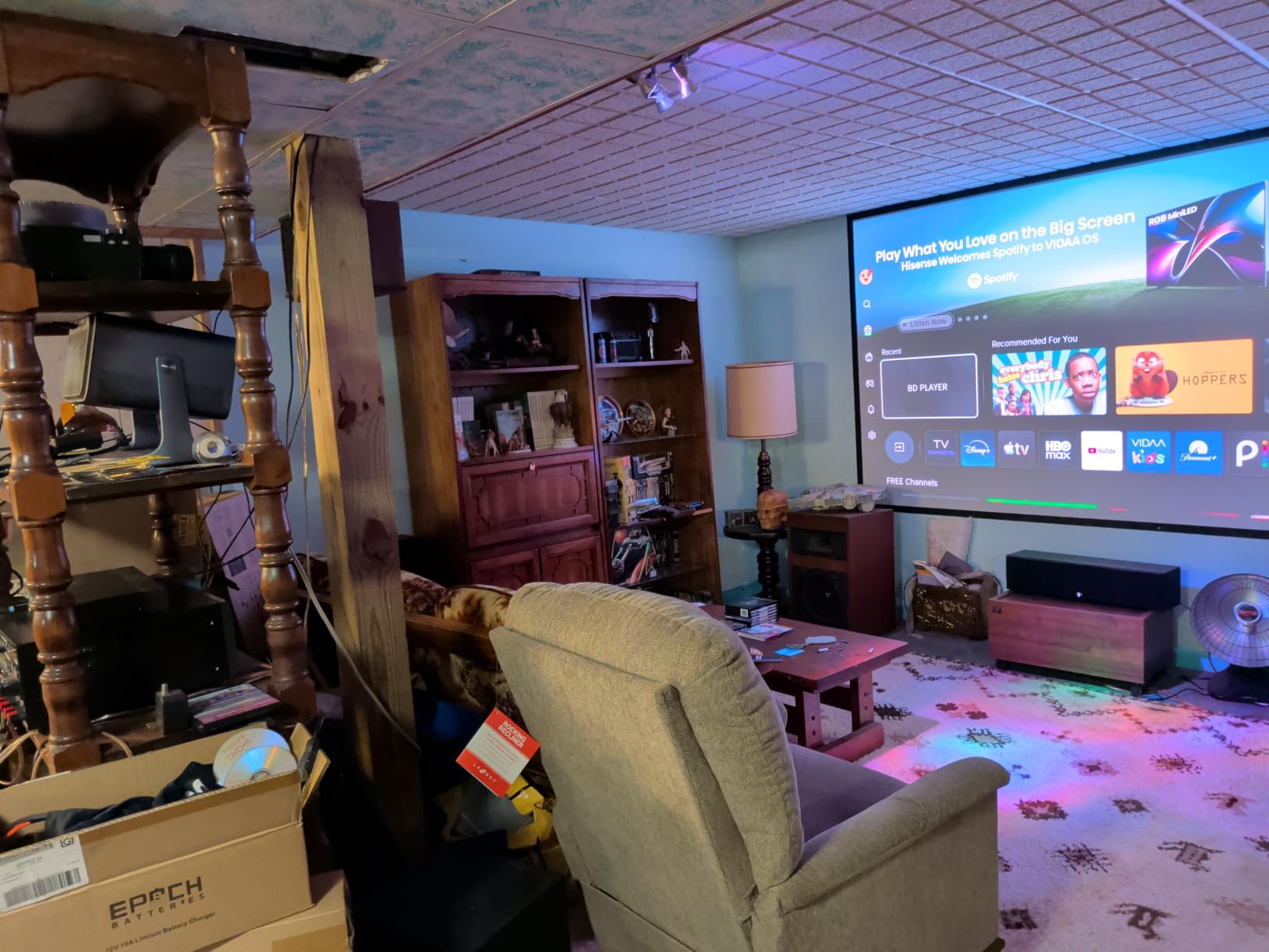 Hisense C3 Triple Color RGB Smart Laser Projector, 2500 ANSI Lumens,65