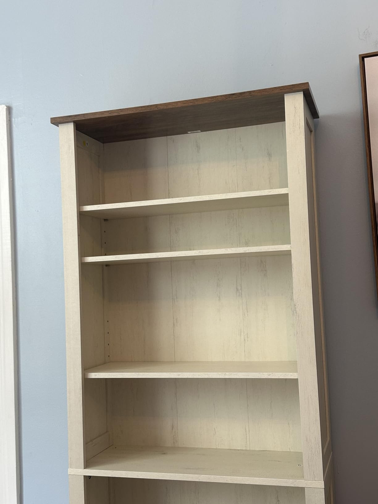 VASAGLE Farmhouse Bookshelf, 6-Tier Bookcase with Doors customer photo 1
