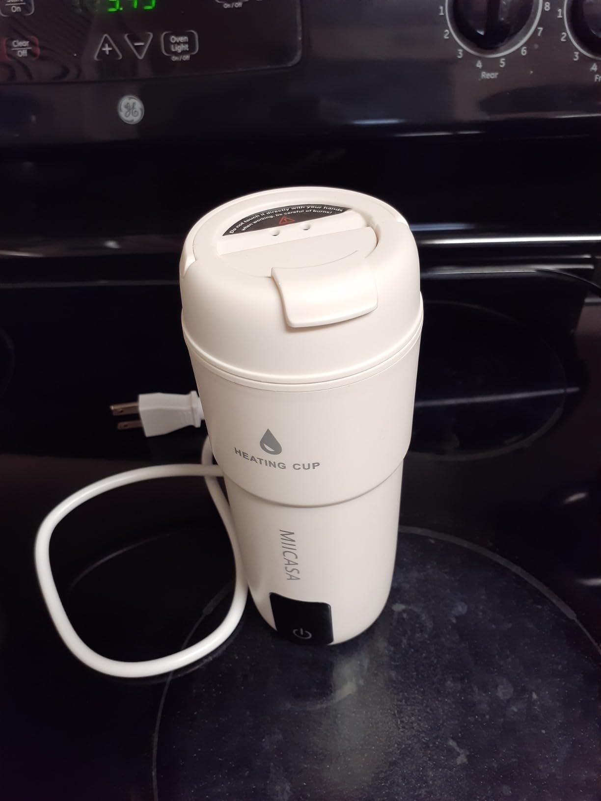 Vacuum Insulated Car Electric Kettle,Miicasa Stainless Steel Tumbler Car Water Heater,12V/24V Water Boiler with 6 Temperature and Auto Shut-Off Boil Dry customer photo 2