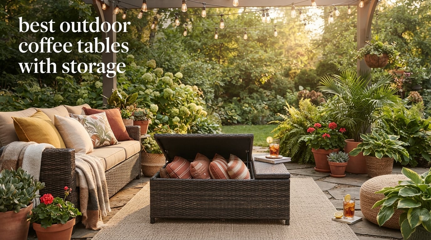 best outdoor coffee tables with storage