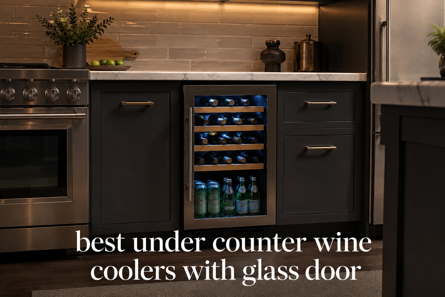 best under counter wine coolers with glass door
