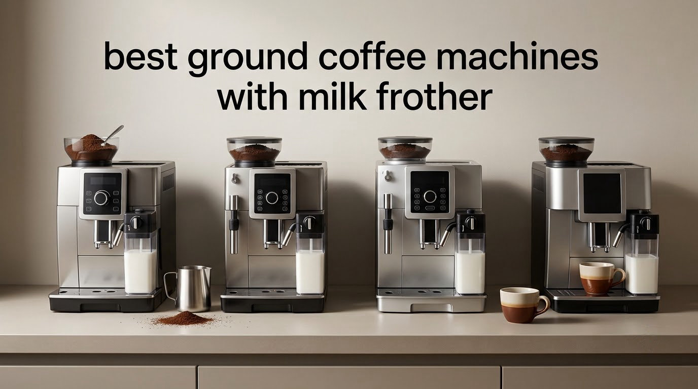 best ground coffee machines with milk frother