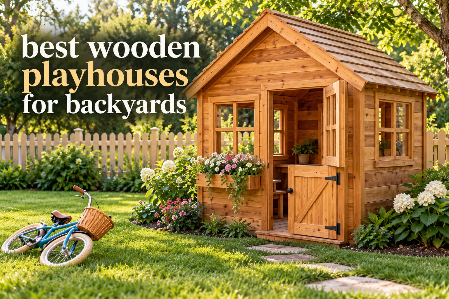 best wooden playhouses for backyards
