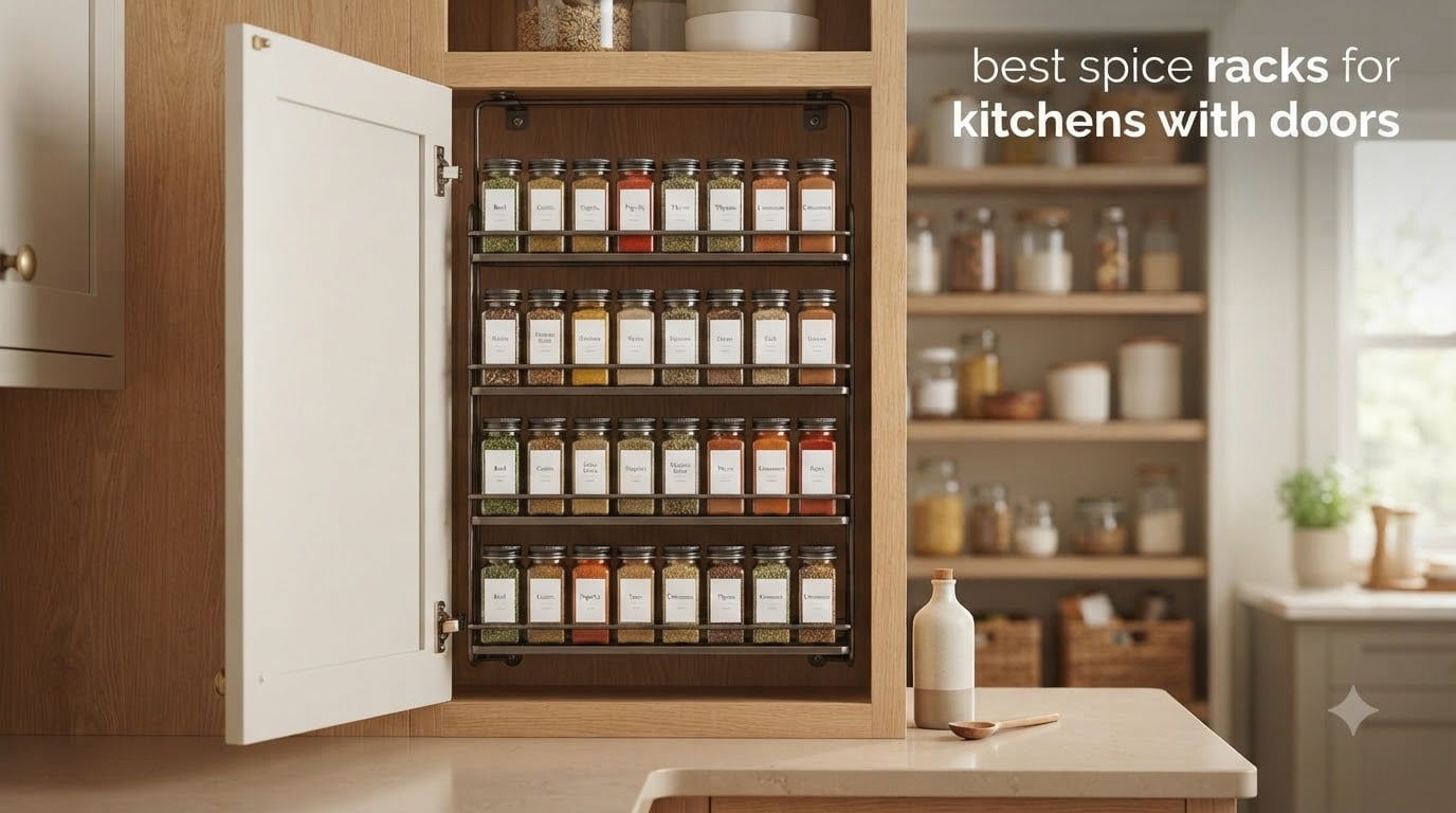 best spice racks for kitchens with doors