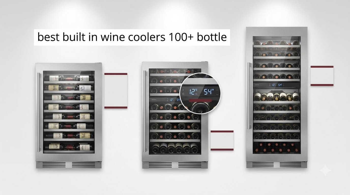 best built in wine coolers 100+ bottle