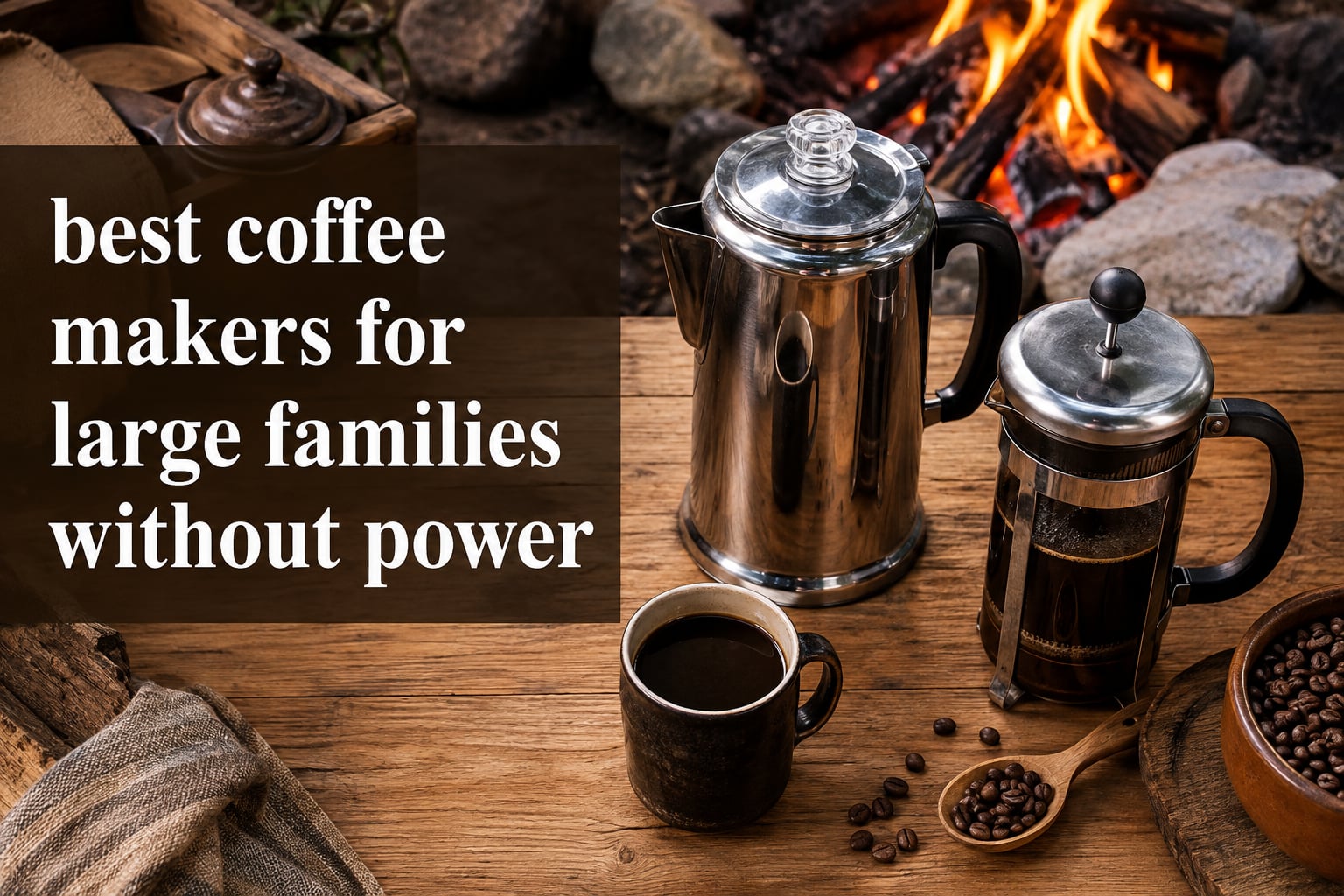 best coffee makers for large families without power