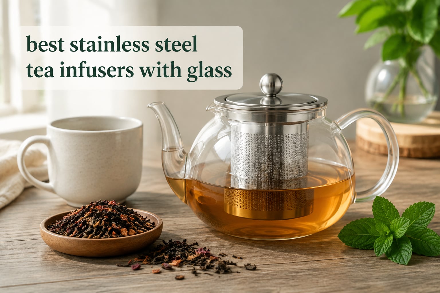 best stainless steel tea infusers with glass