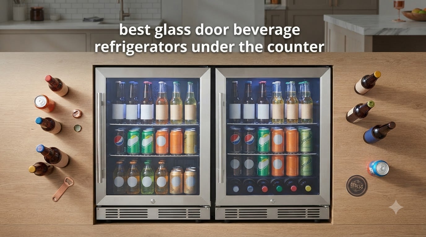 best glass door beverage refrigerators under the counter