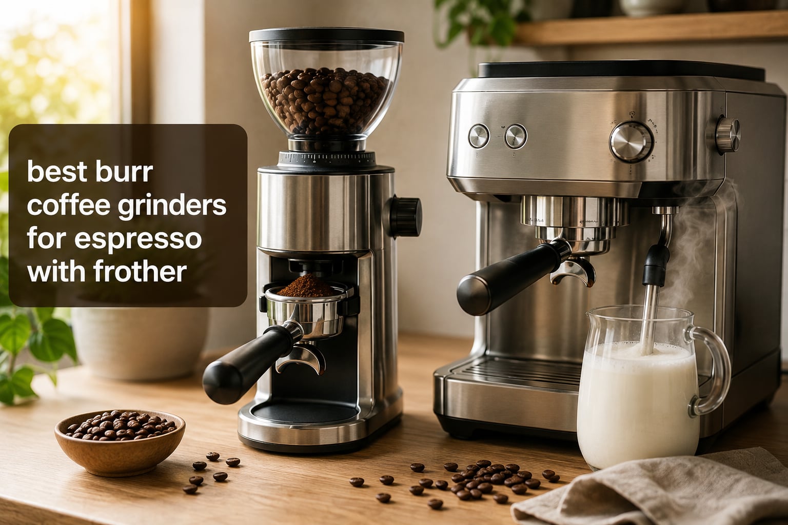 best burr coffee grinders for espresso with frother