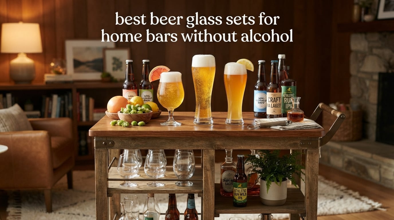 best beer glass sets for home bars without alcohol