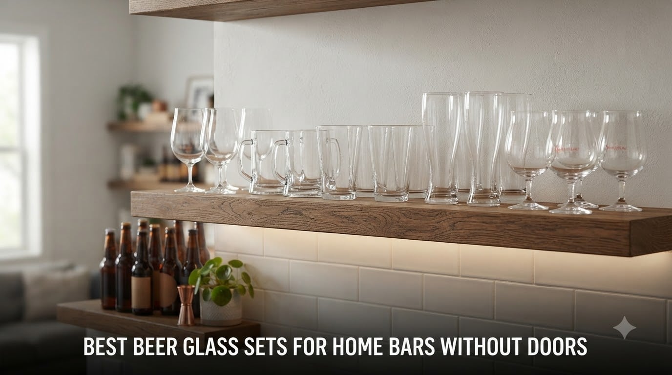 best beer glass sets for home bars without doors