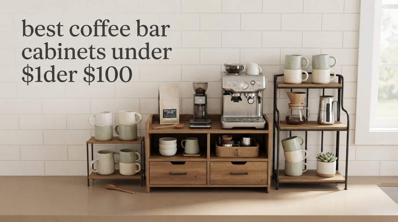 best coffee bar cabinets under $100