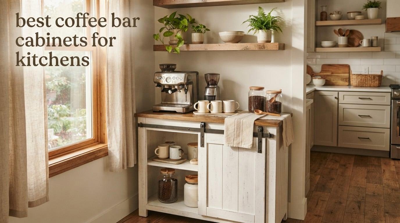 best coffee bar cabinets for kitchens