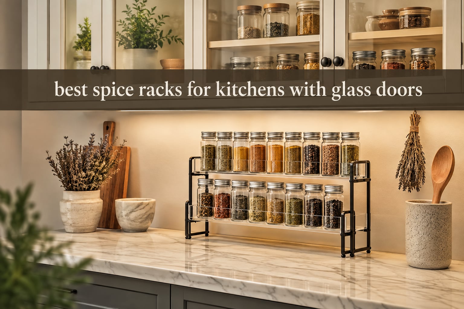 best spice racks for kitchens with glass doors