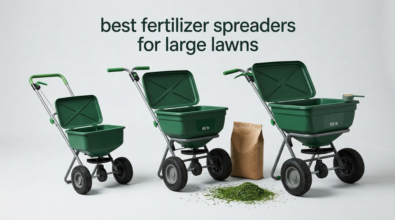 best fertilizer spreaders for large lawns