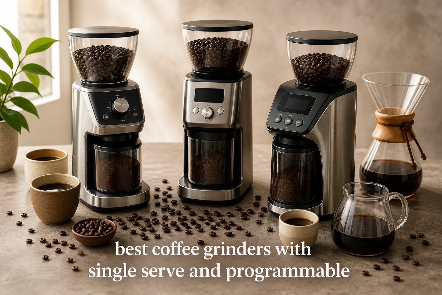 best coffee grinders with single serve and programmable