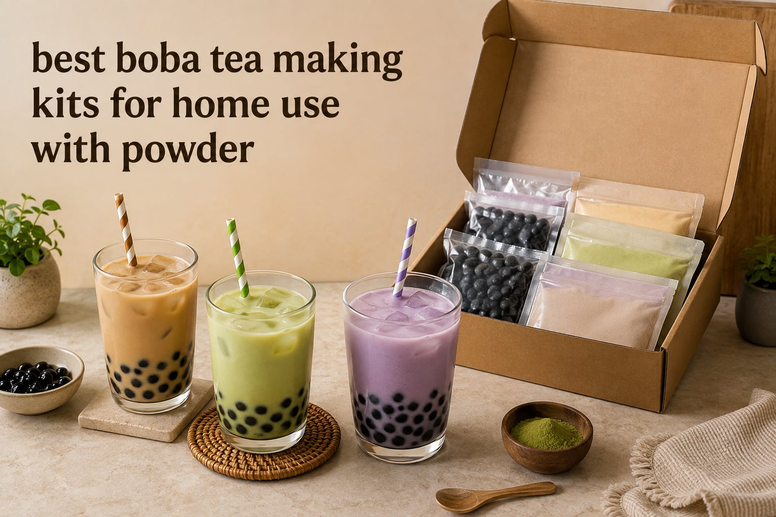 best boba tea making kits for home use with powder