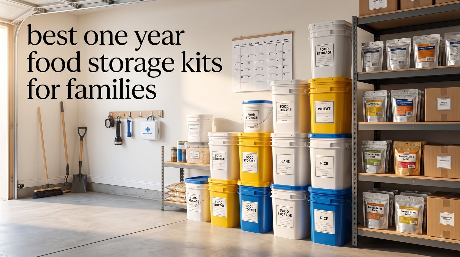 best one year food storage kits for families