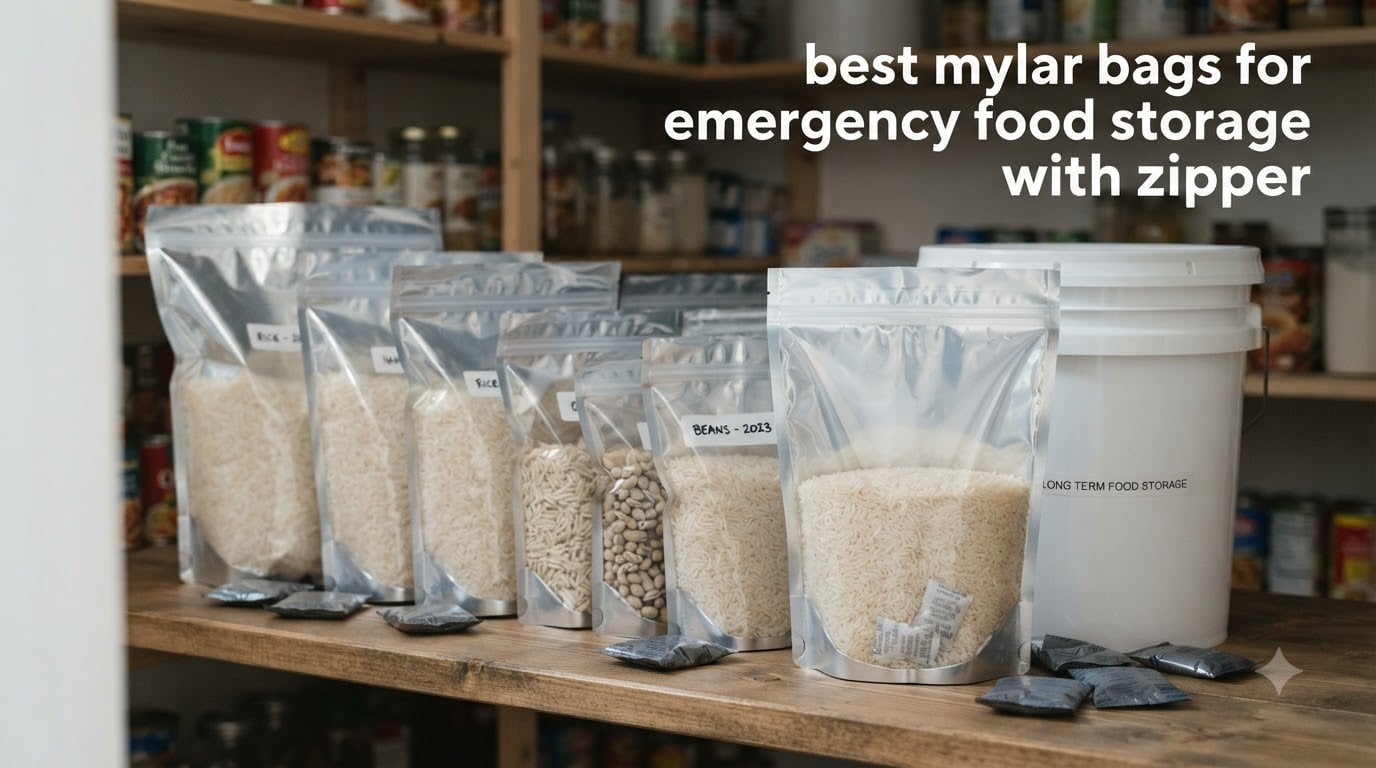 best mylar bags for emergency food storage with zipper