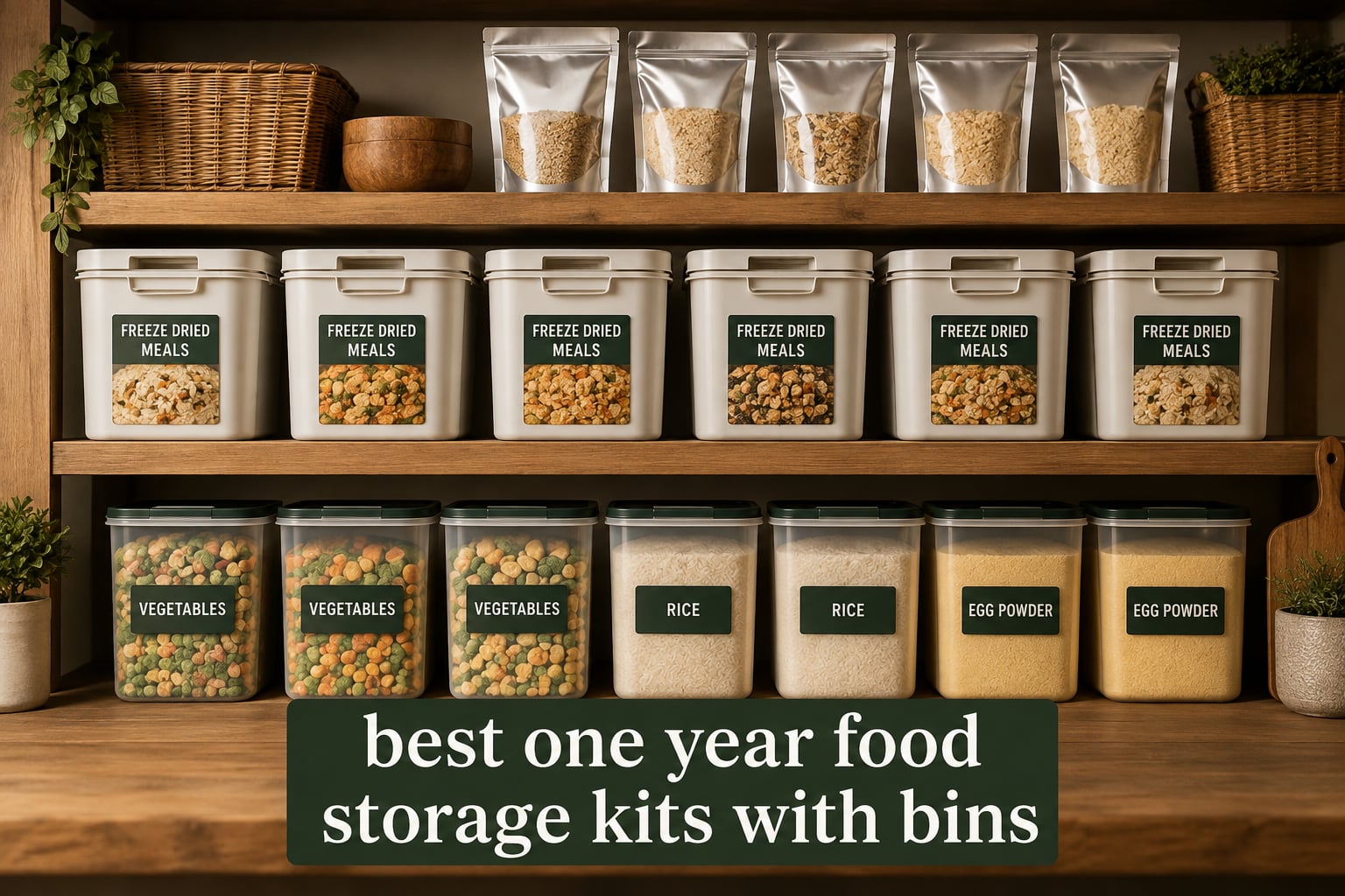 best one year food storage kits with bins