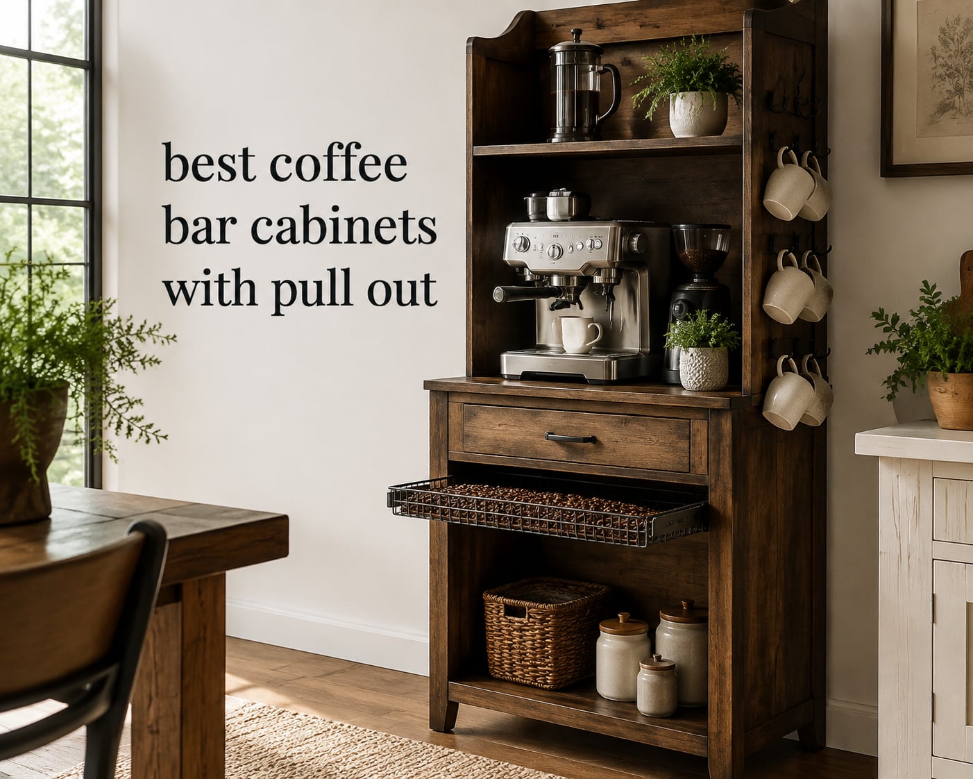 best coffee bar cabinets with pull out