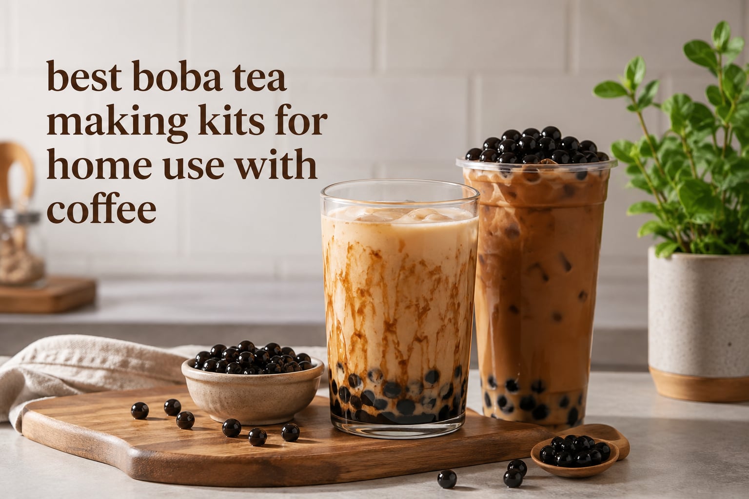 best boba tea making kits for home use with coffee