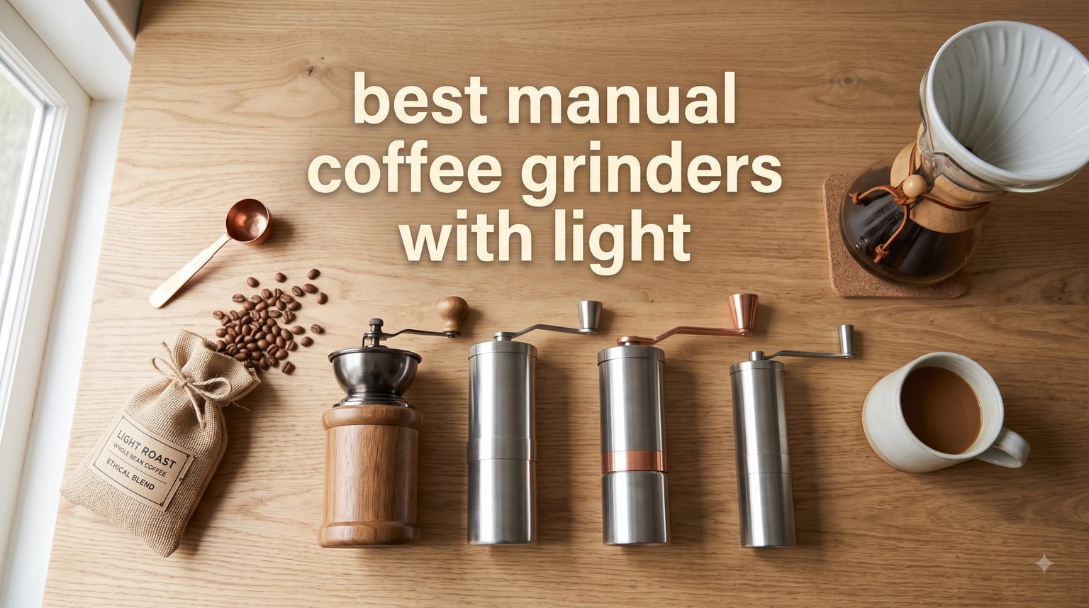 best manual coffee grinders with light