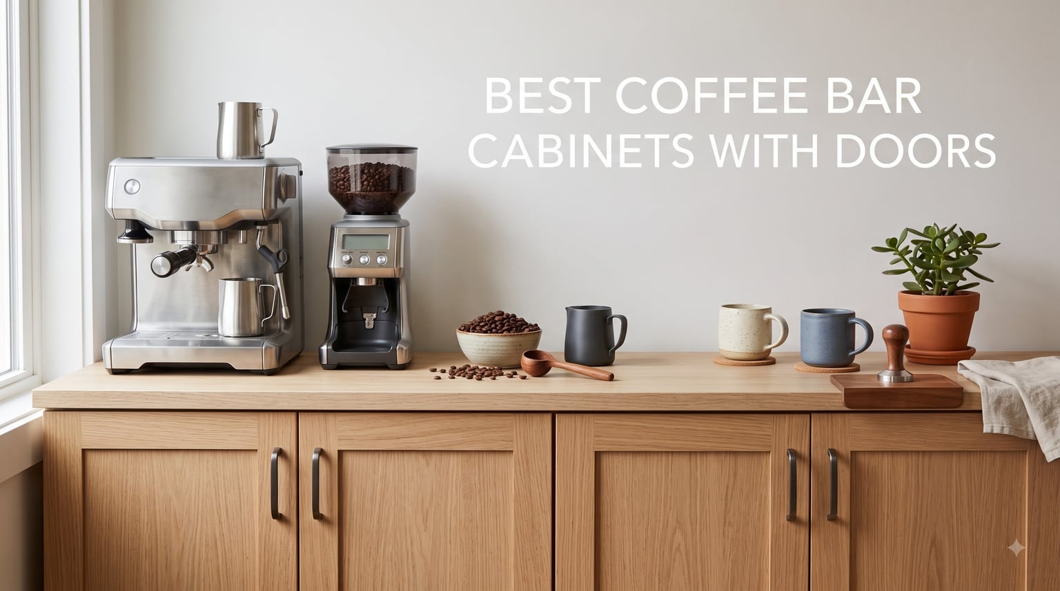best coffee bar cabinets with doors