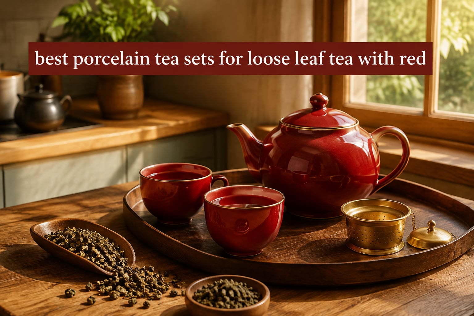 best porcelain tea sets for loose leaf tea with red