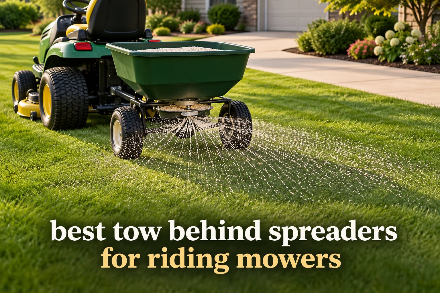 best tow behind spreaders for riding mowers