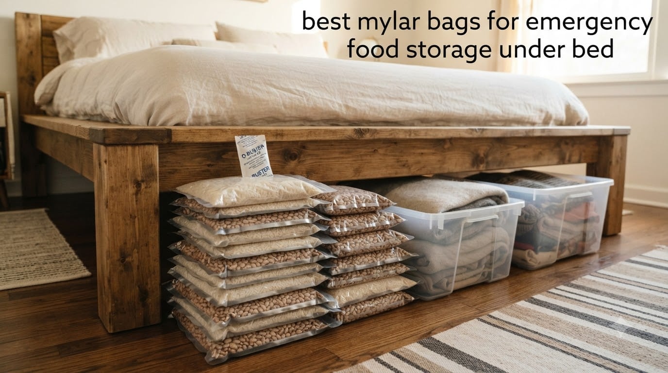 best mylar bags for emergency food storage under bed
