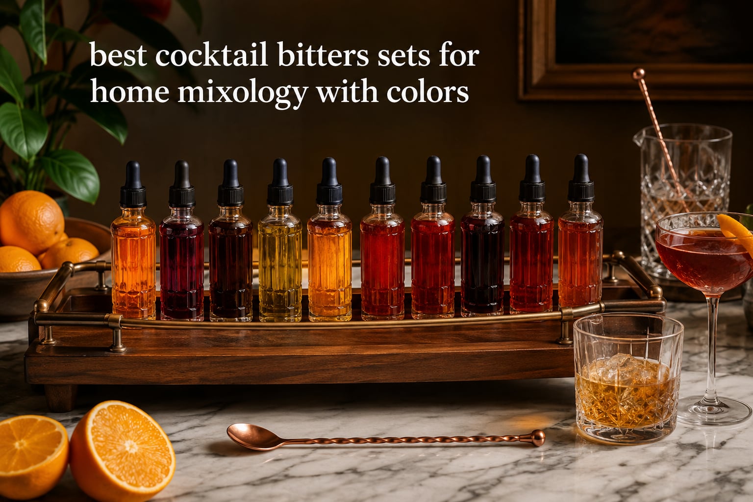 best cocktail bitters sets for home mixology with colors
