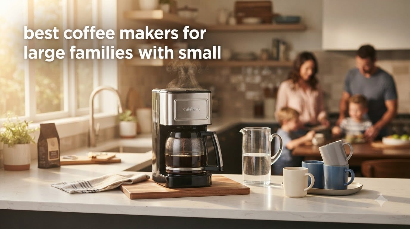 best coffee makers for large families with small