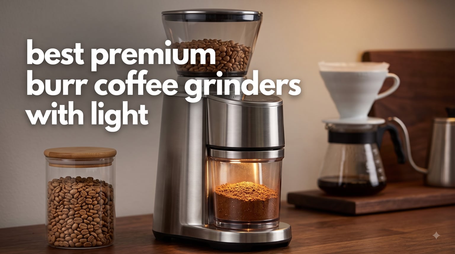 best premium burr coffee grinders with light