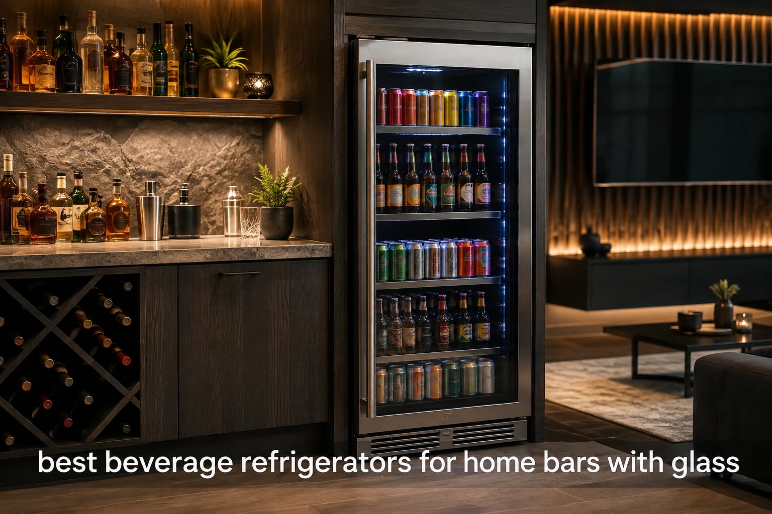 best beverage refrigerators for home bars with glass