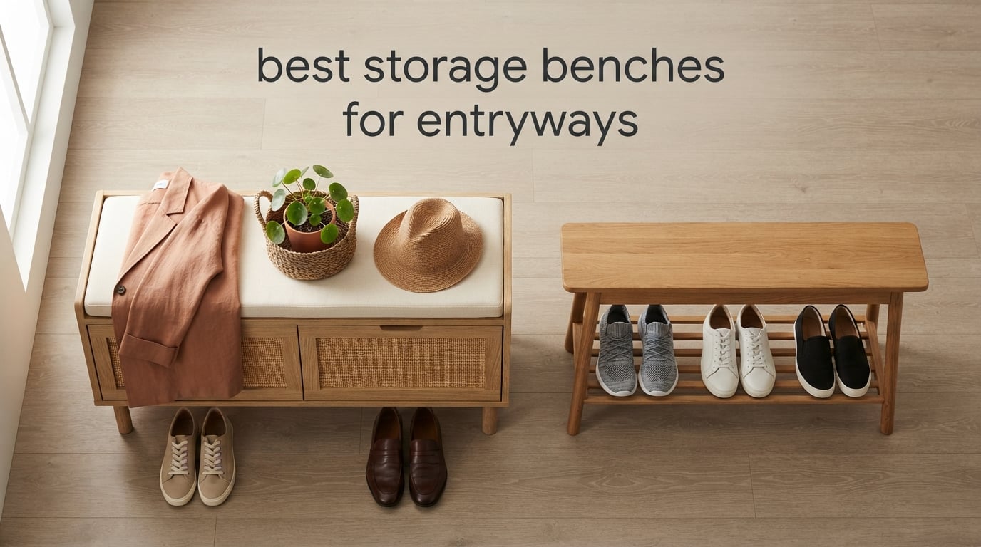 best storage benches for entryways