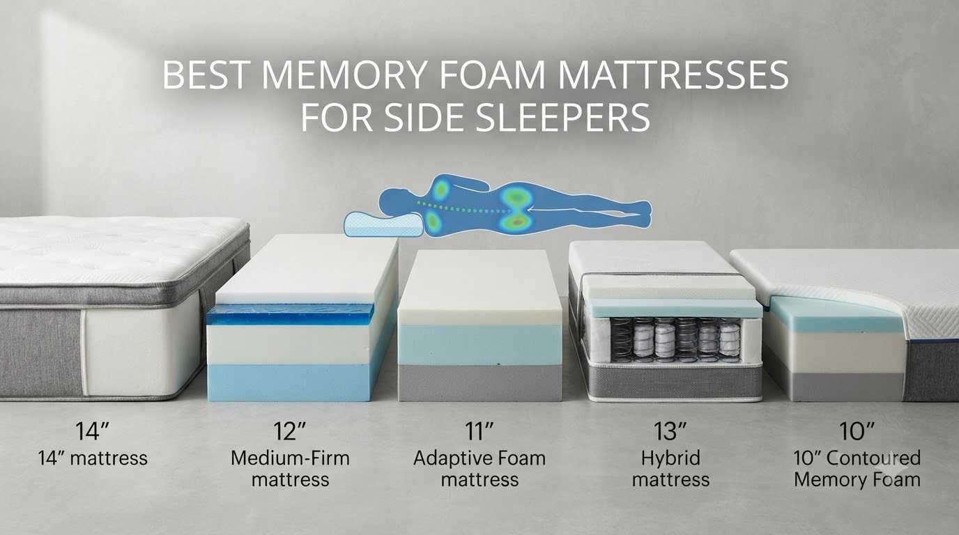 best memory foam mattresses for side sleepers