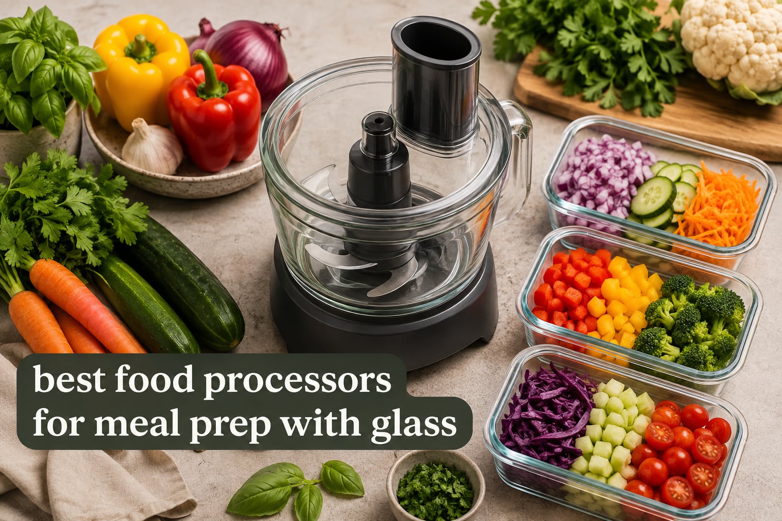 best food processors for meal prep with glass