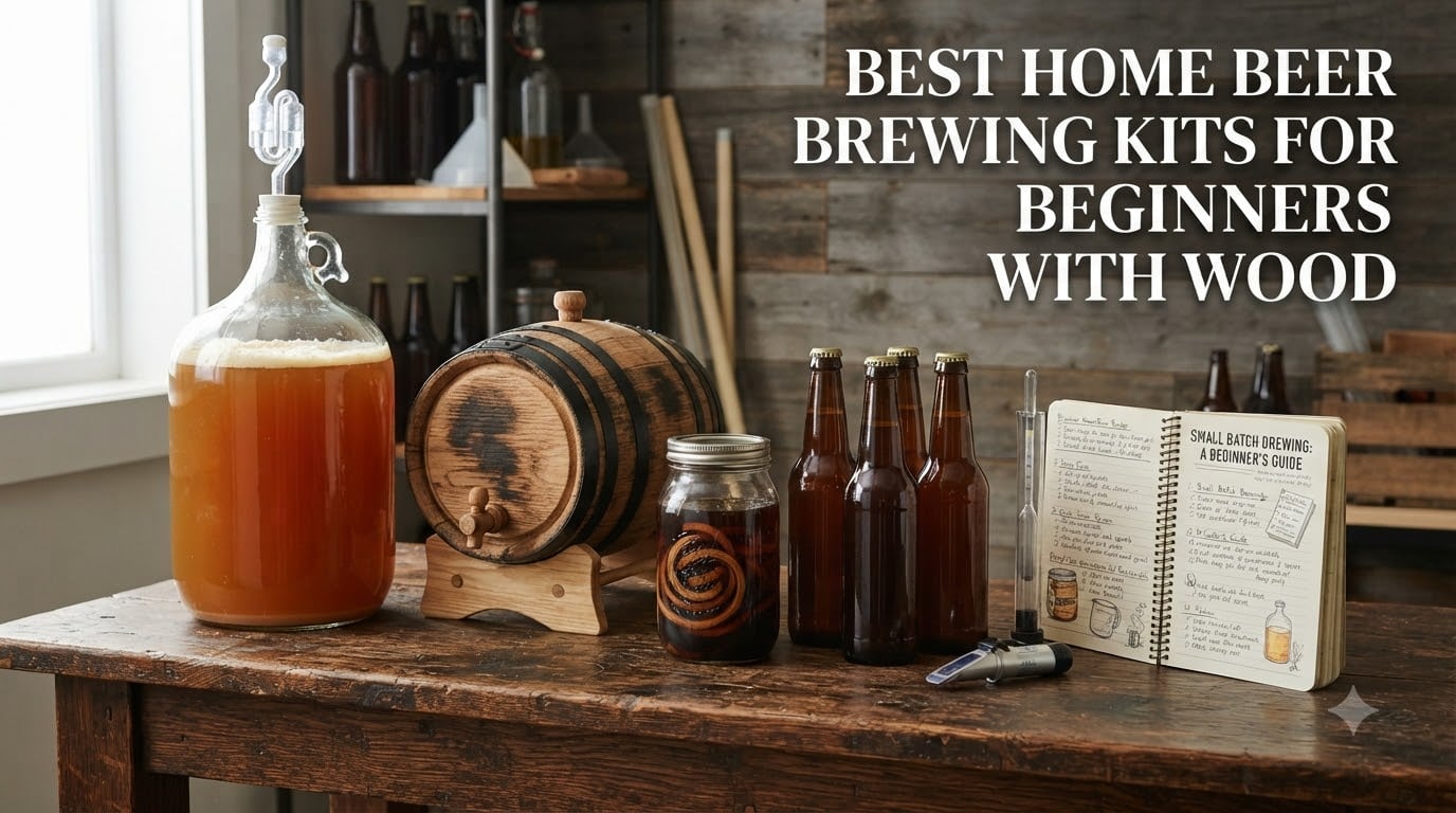 best home beer brewing kits for beginners with wood