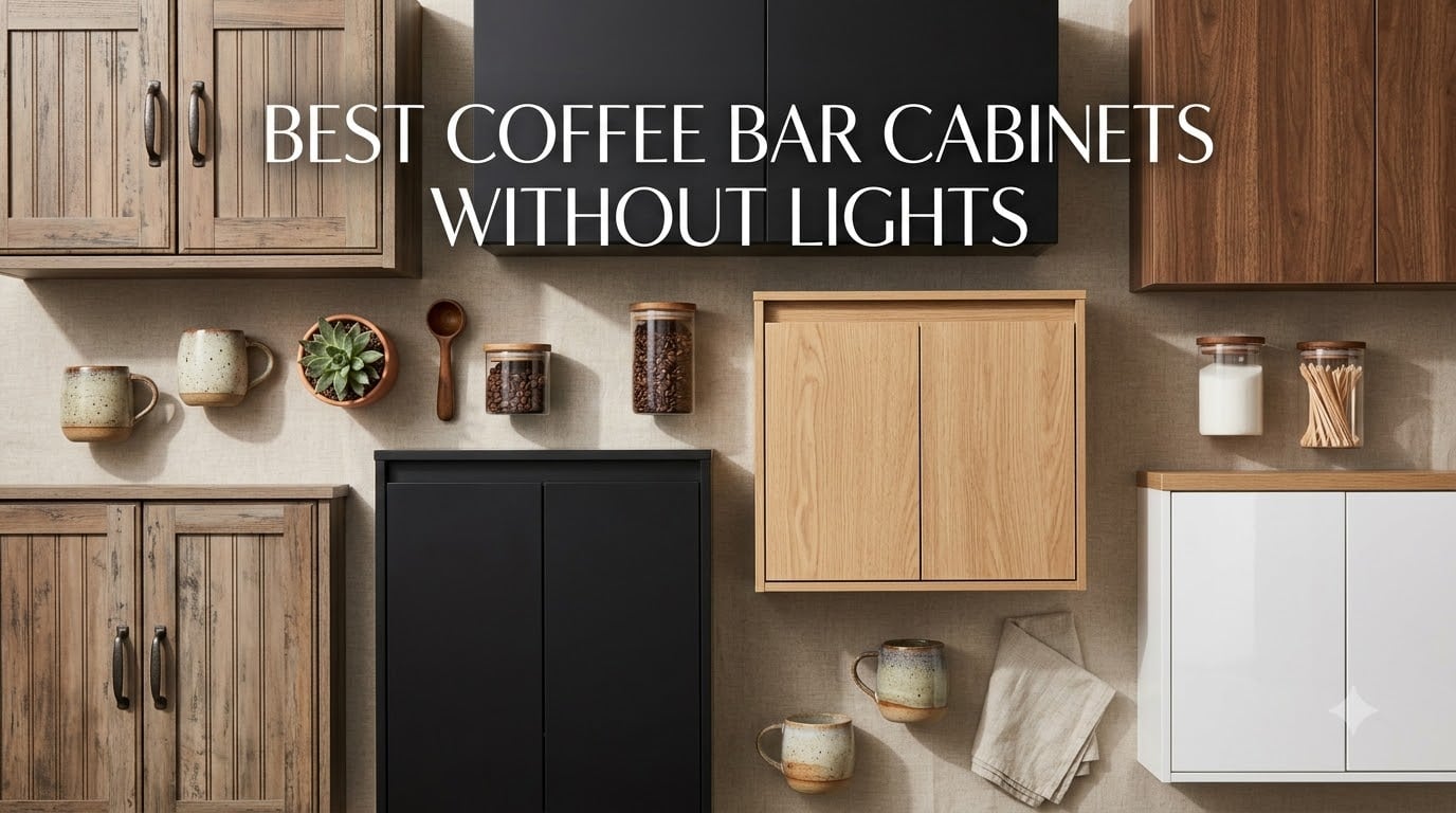 best coffee bar cabinets without lights