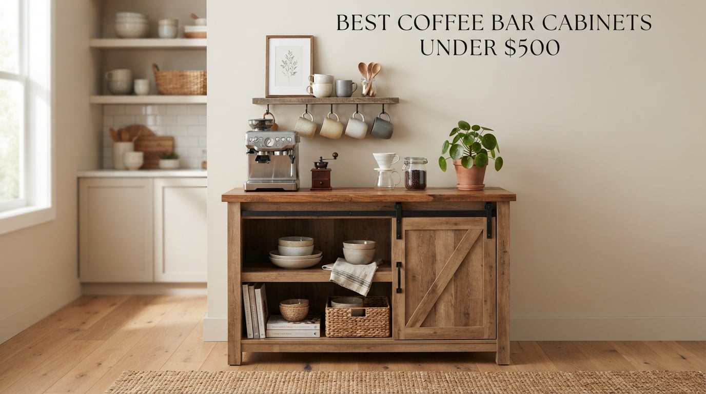best coffee bar cabinets under $500